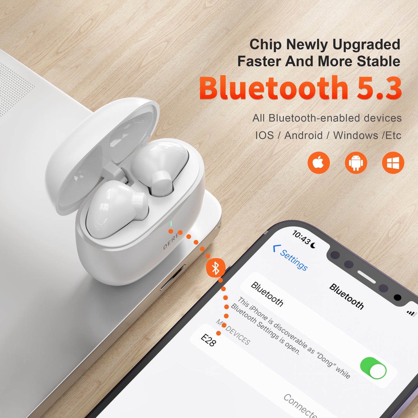 TWS In-Ear Bluetooth-Kopfhörer – Kabellose Ohrhörer mit HiFi-Sound & Mikrofon