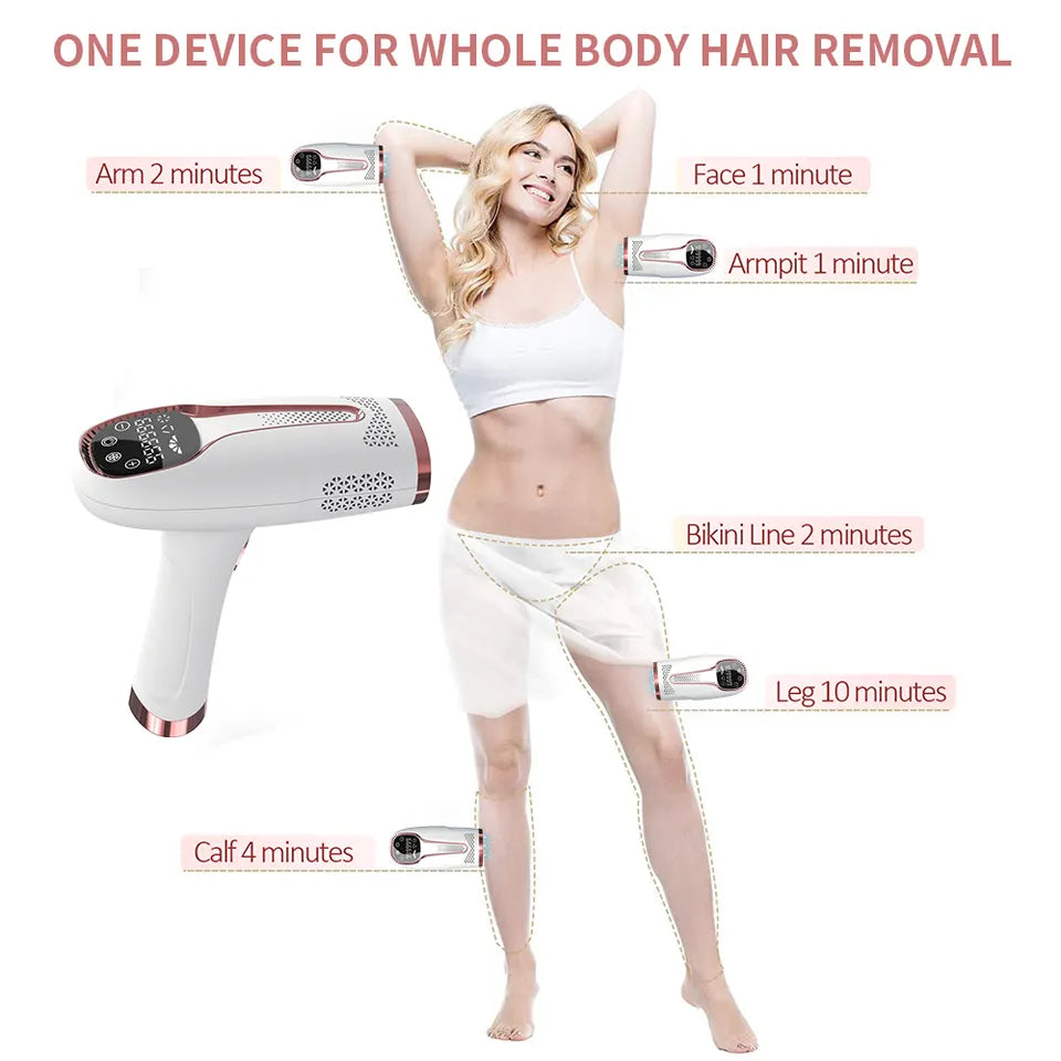 2024 Ipl Laser Haarentferner mit Gefrierfunktion Schmerzlos 9 Stufe Haarentfernungsgerät für Fraue