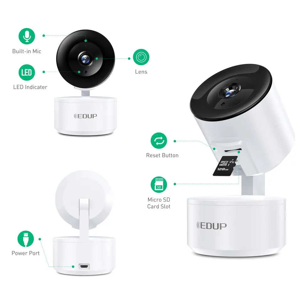 BabyCam 2MP WLAN Überwachungskamera – Full HD, Nachtsicht & App-Steuerung