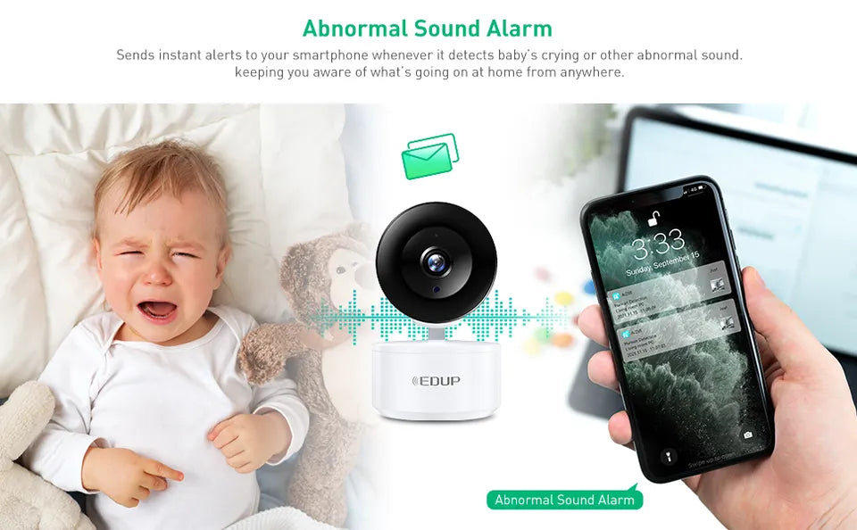 BabyCam 2MP WLAN Überwachungskamera – Full HD, Nachtsicht & App-Steuerung