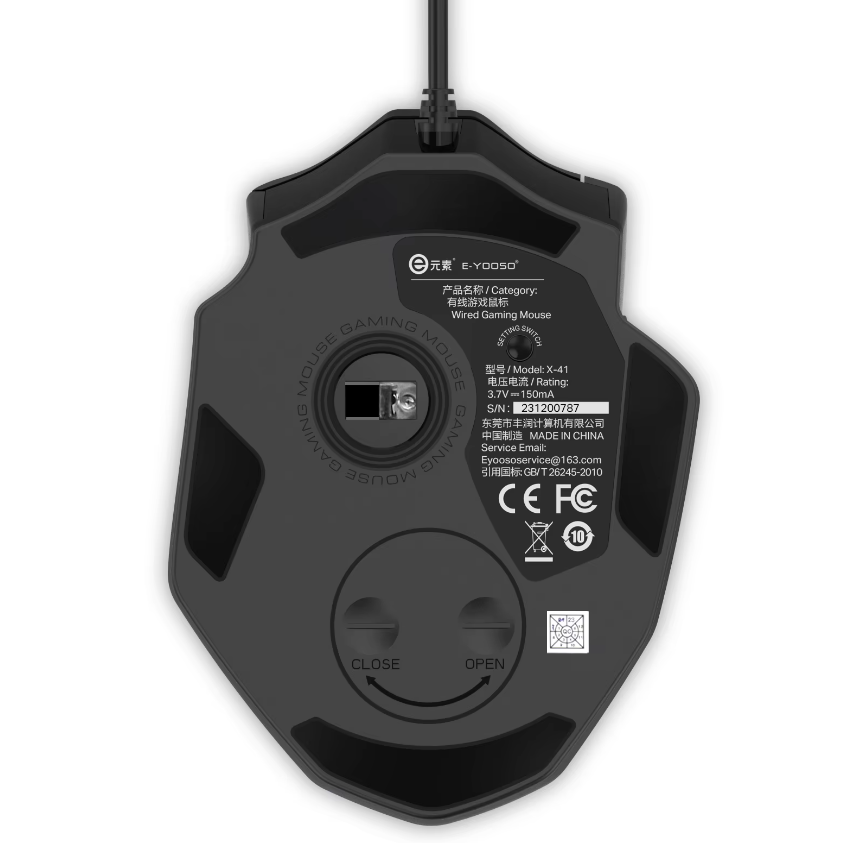 Gaming Maus mit 11 Tasten, 12400 DPI, RGB-Beleuchtung und kabelgebundener
