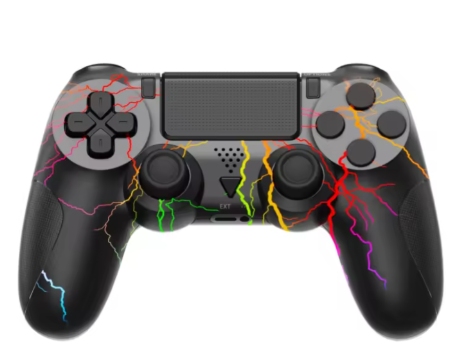 Kabelloser PS4 Controller mit RGB-Beleuchtung – Multifunktionales Wireless Gamepad für Gaming