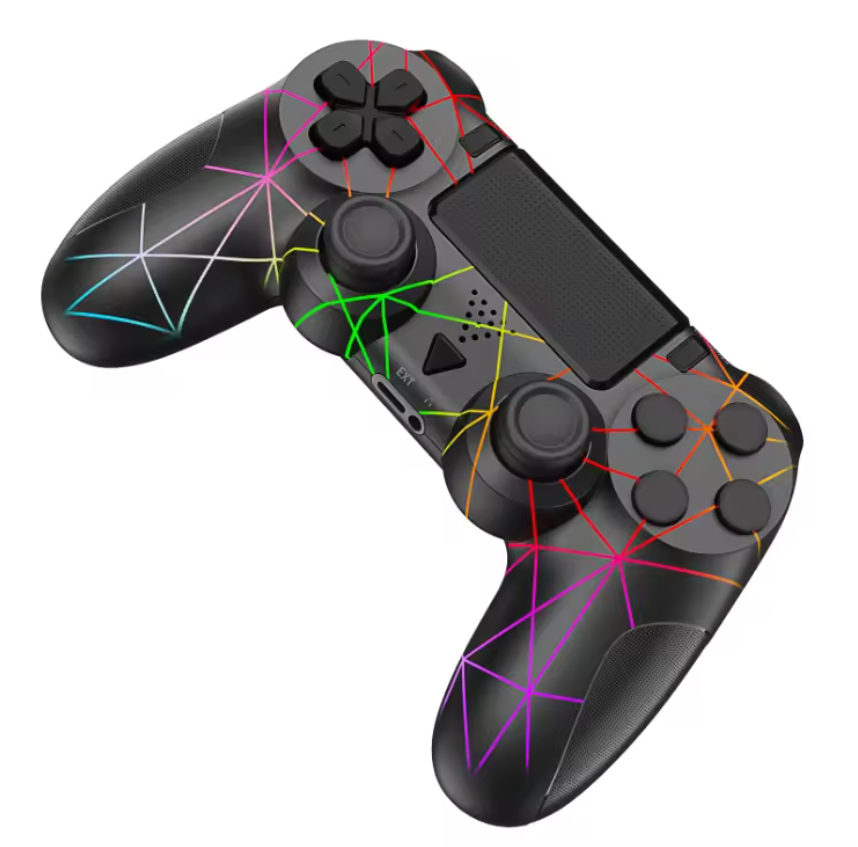 Kabelloser PS4 Controller mit RGB-Beleuchtung – Multifunktionales Wireless Gamepad für Gaming