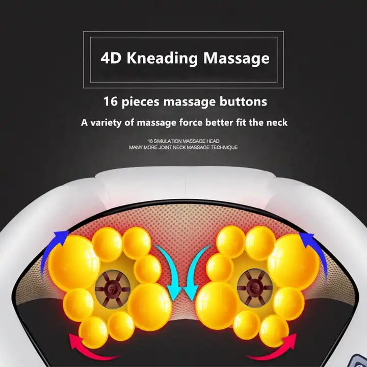 Elektrisches Nacken- und Schulter-Massagegerät mit Knetfunktion für Rückenentspannung