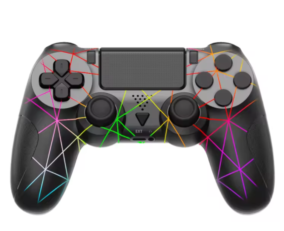 Kabelloser PS4 Controller mit RGB-Beleuchtung – Multifunktionales Wireless Gamepad für Gaming